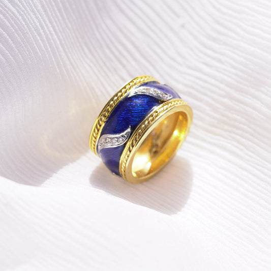 Faiza Blue Ring